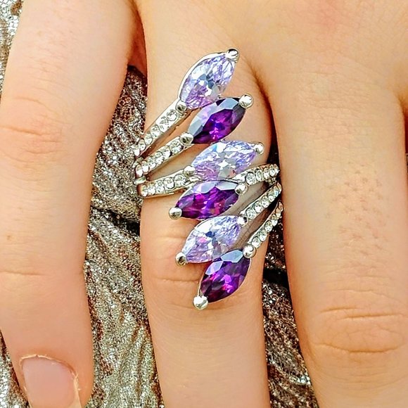 Shades of Purple Marquise Ring - Picture 3 of 5